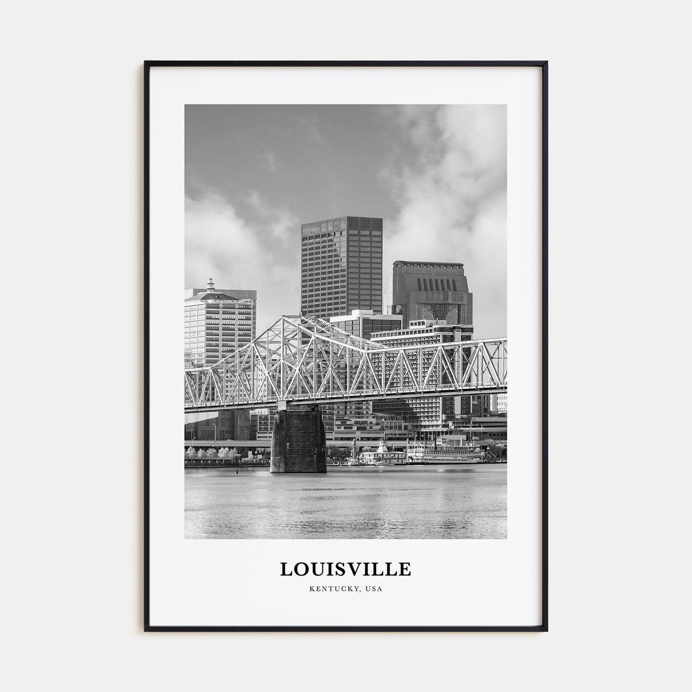 Louisville Portrait B&W No 2 Poster
