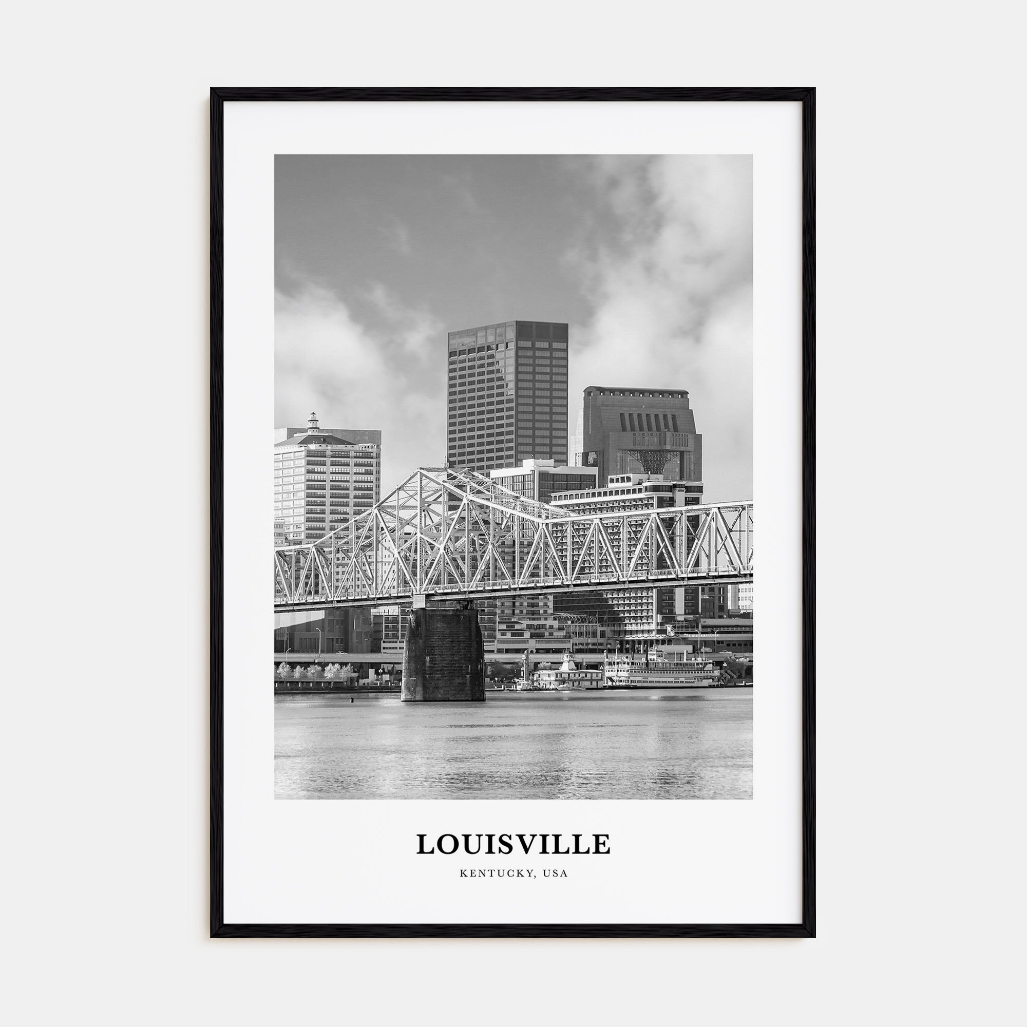 Louisville Portrait B&W No 2 Poster