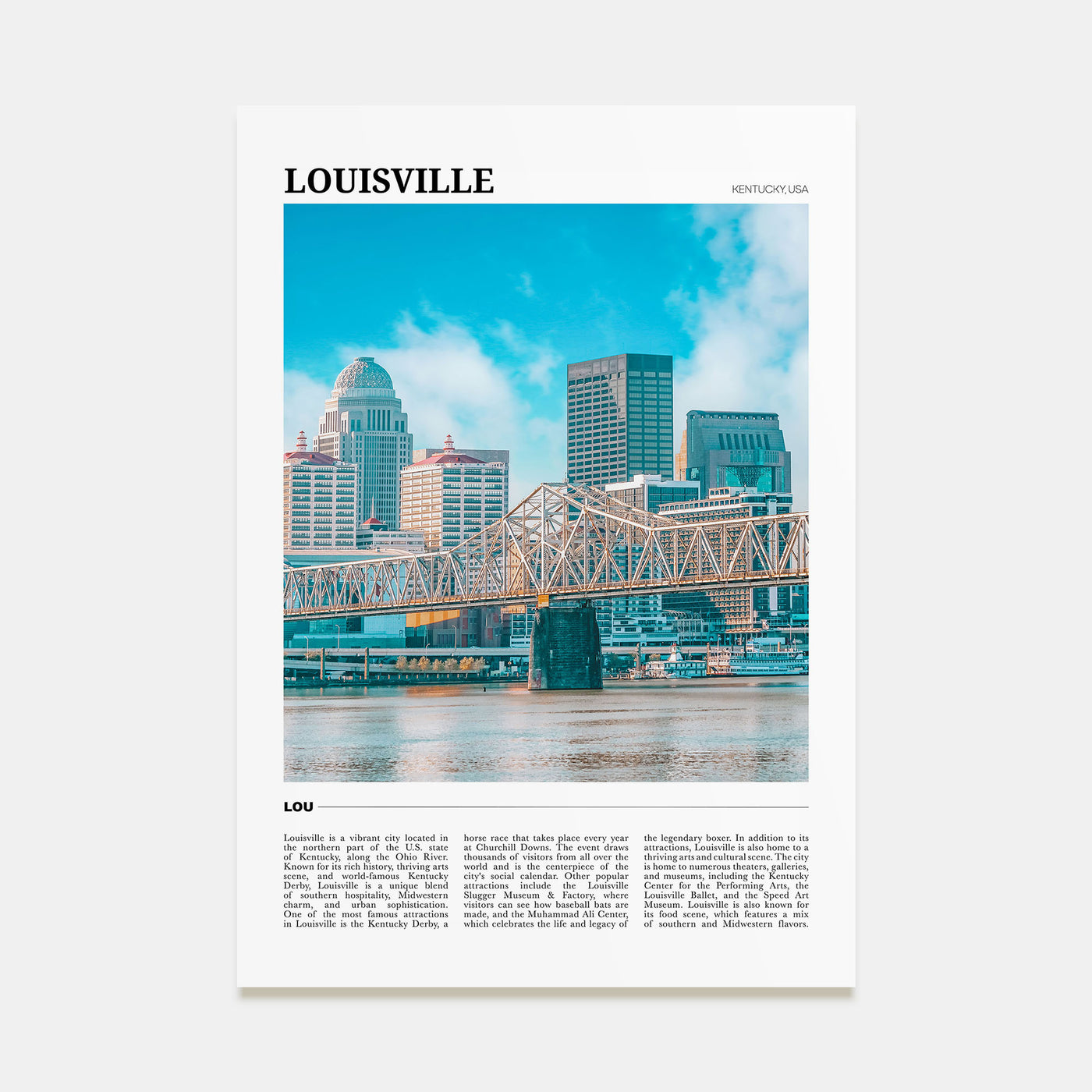 Louisville Travel Color Poster