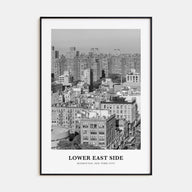 Lower East Side Portrait B&W Poster