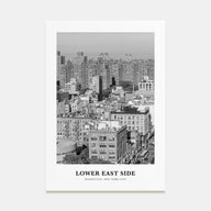 Lower East Side Portrait B&W Poster