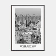 Lower East Side Portrait B&W Poster