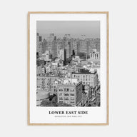 Lower East Side Portrait B&W Poster