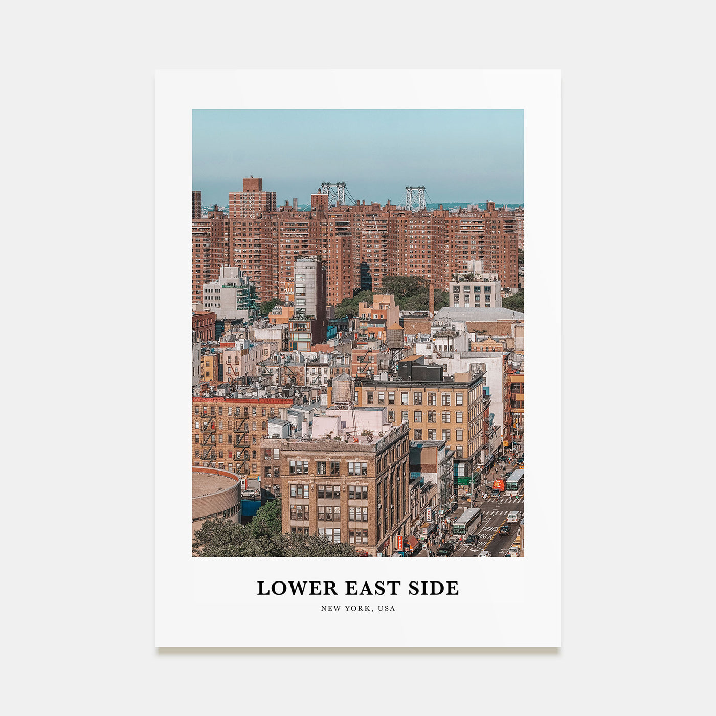 Lower East Side Portrait Color Poster