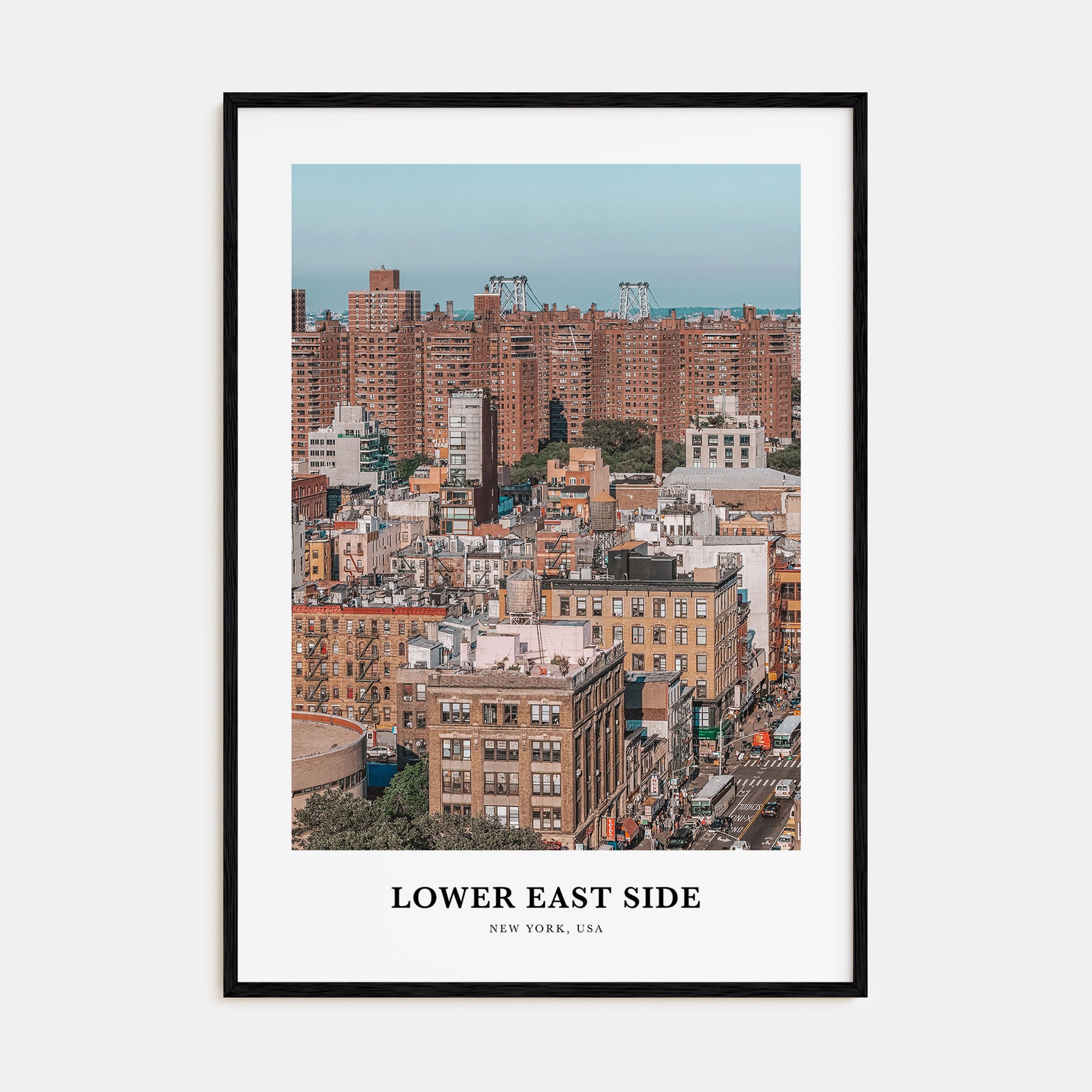 Lower East Side Portrait Color Poster