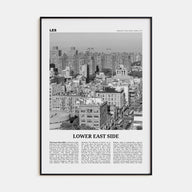 Lower East Side Travel B&W Poster