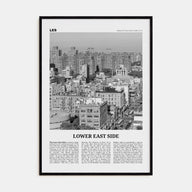 Lower East Side Travel B&W Poster