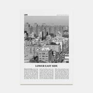 Lower East Side Travel B&W Poster