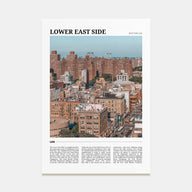 Lower East Side Travel Color Poster