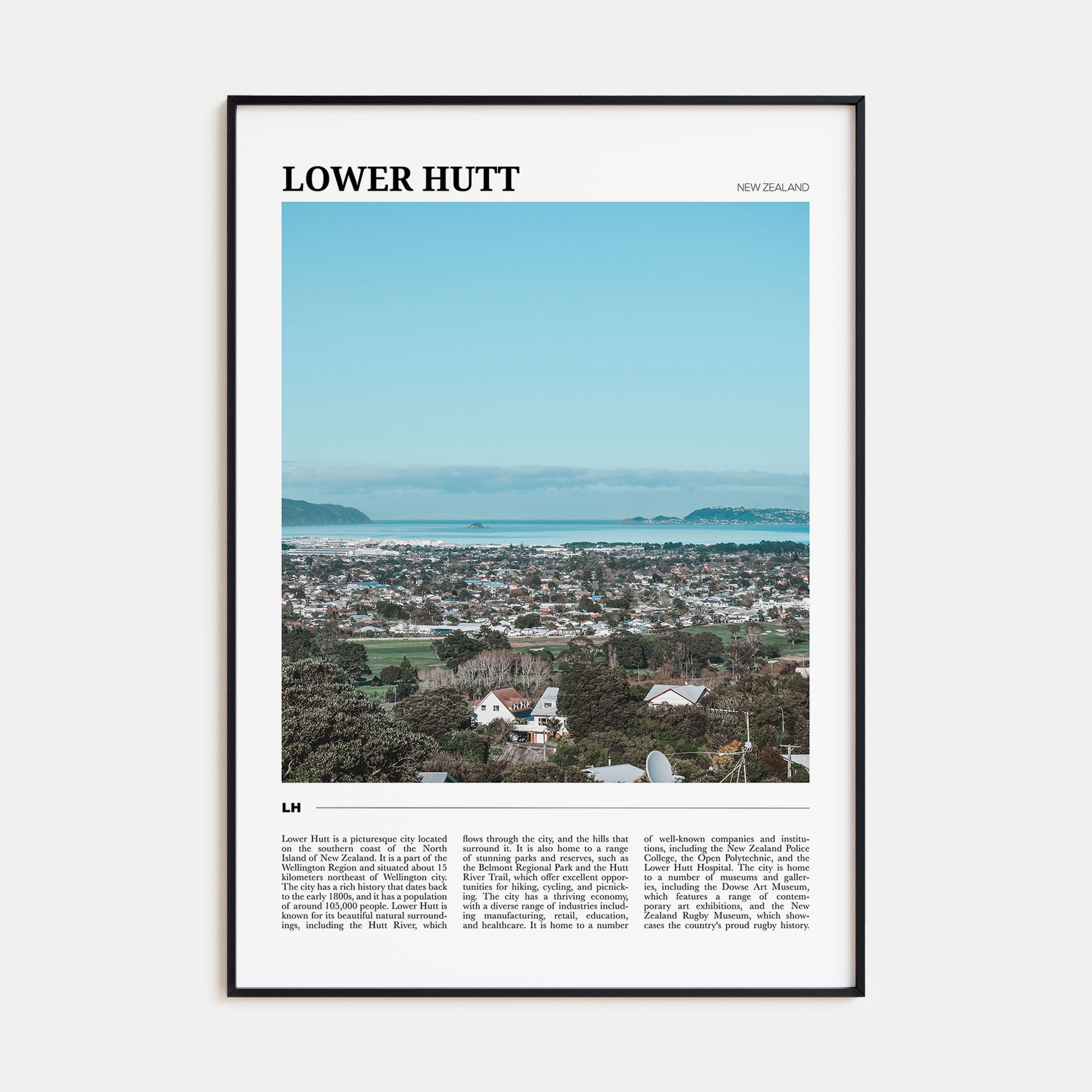 Lower Hutt Travel Color Poster