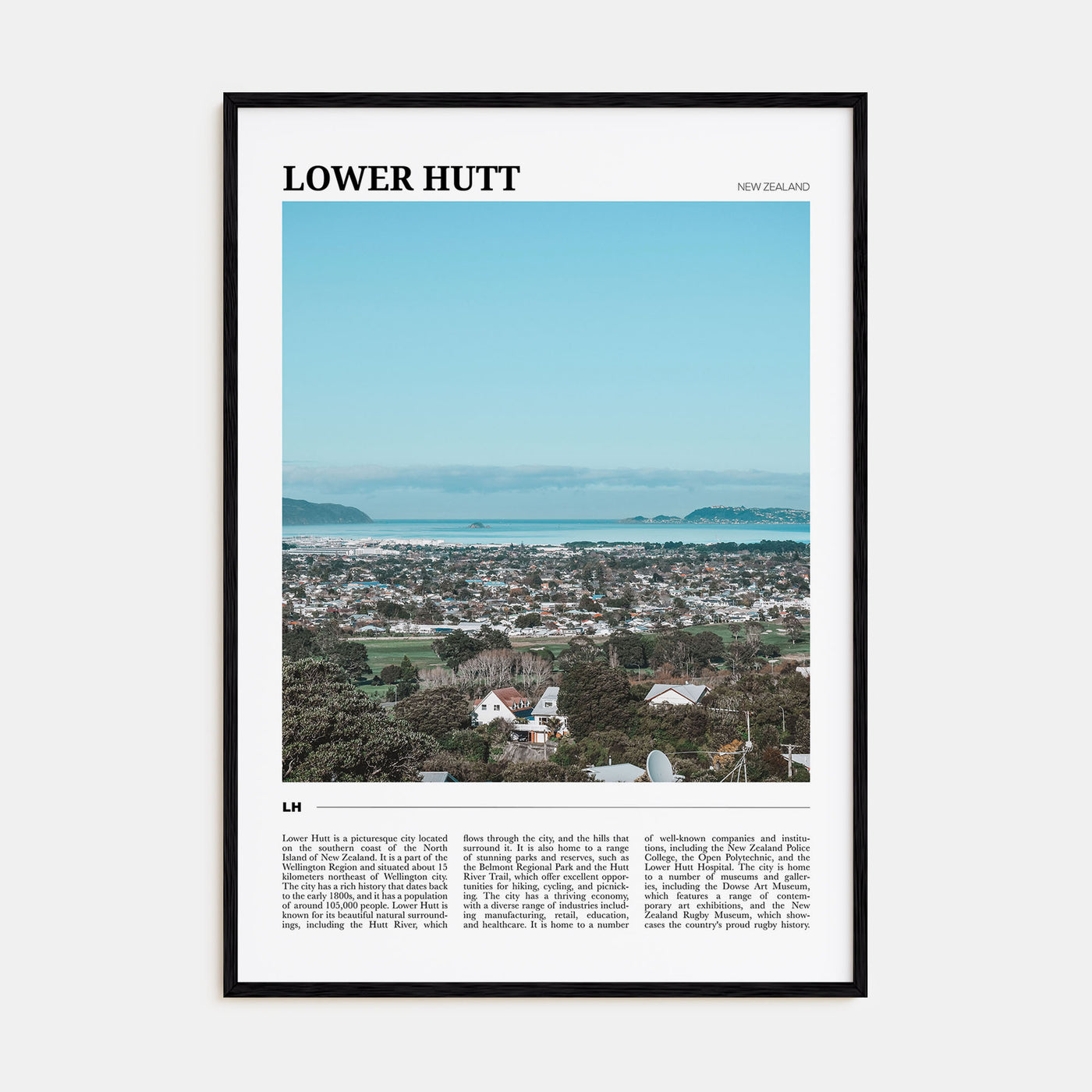 Lower Hutt Travel Color Poster