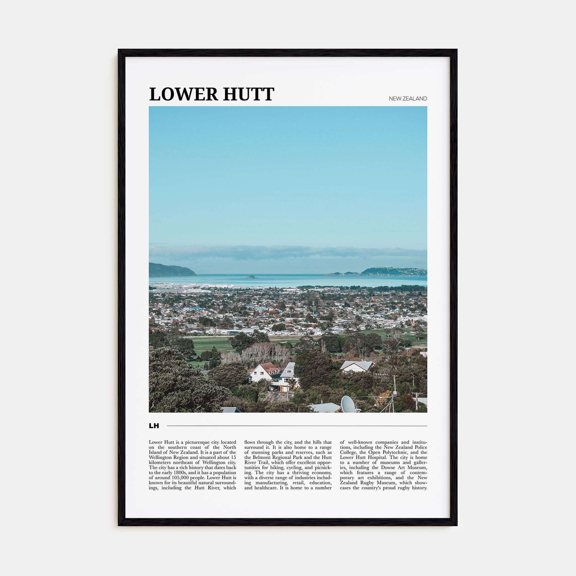 Lower Hutt Travel Color Poster