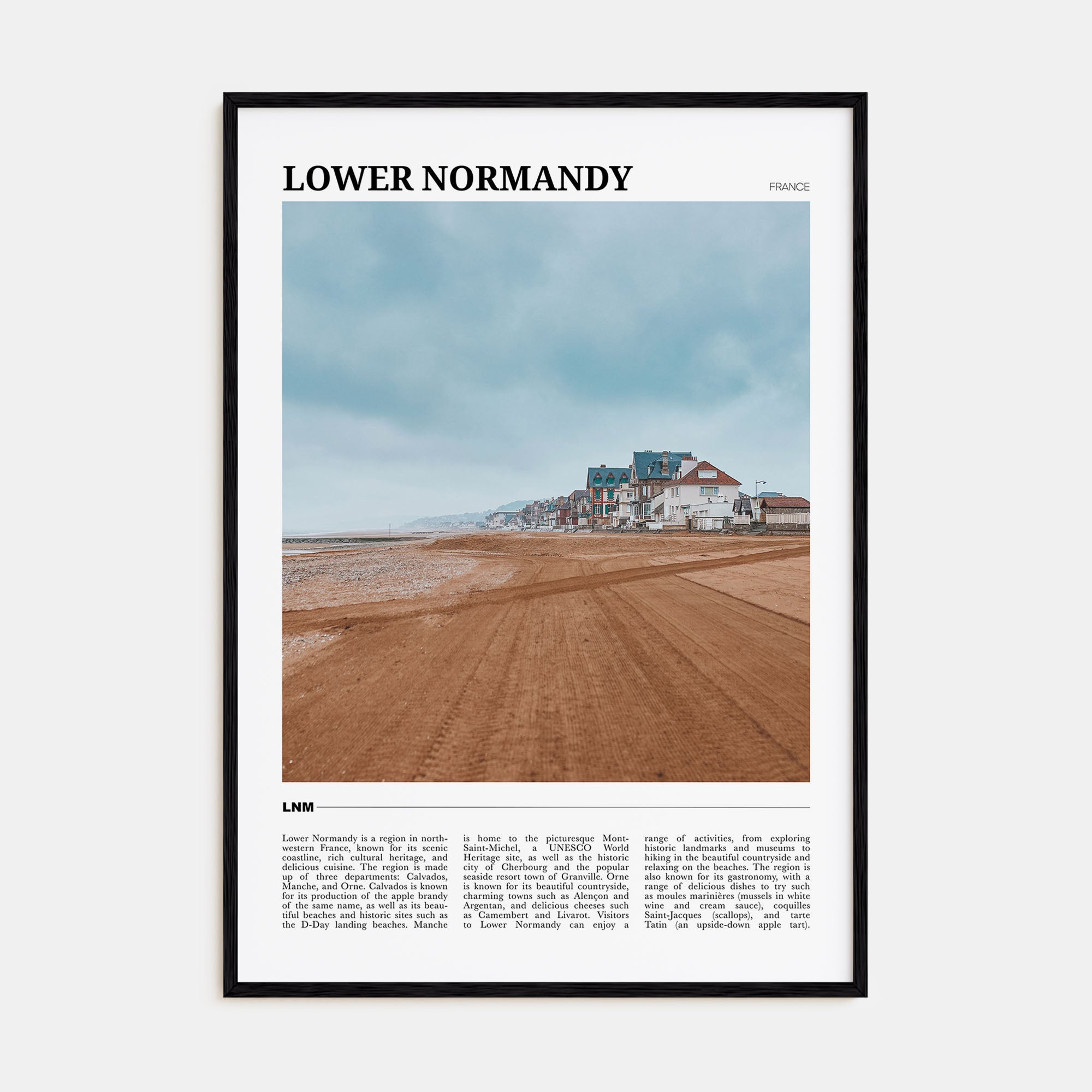 Lower Normandy Travel Color Poster