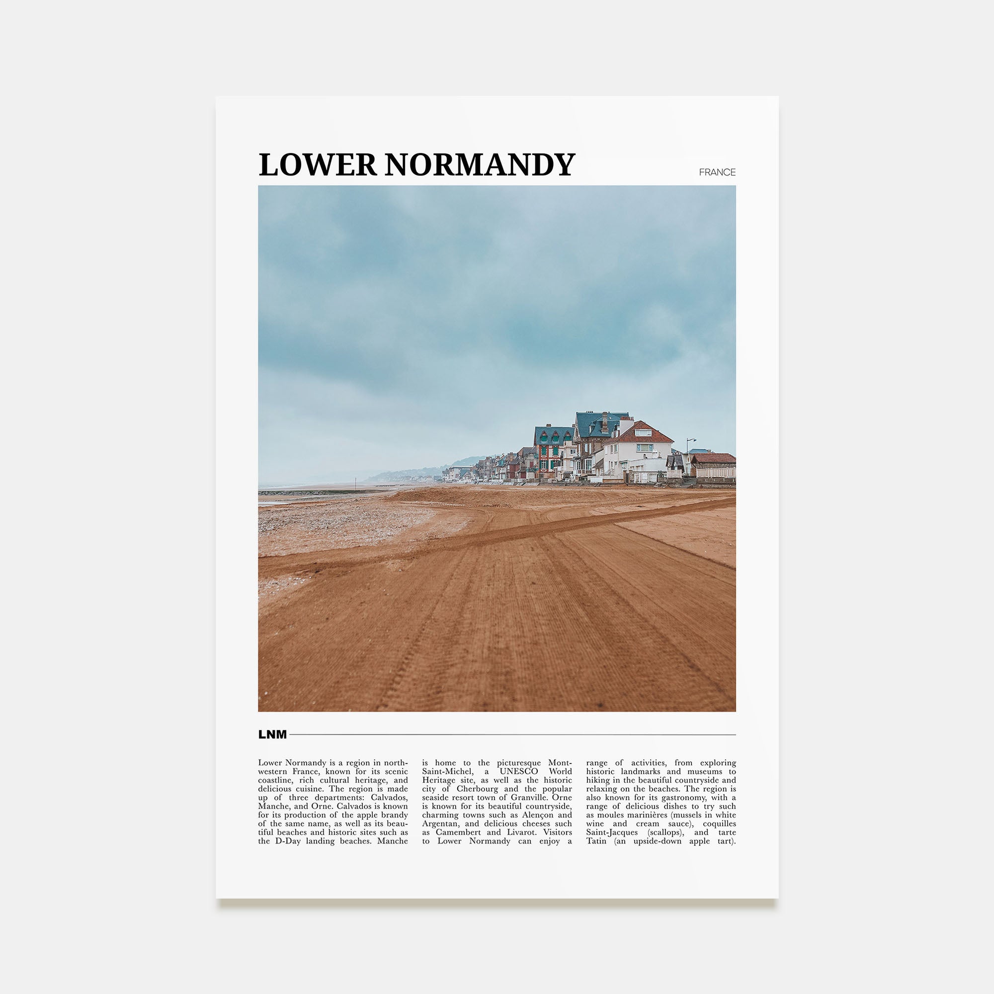 Lower Normandy Travel Color Poster