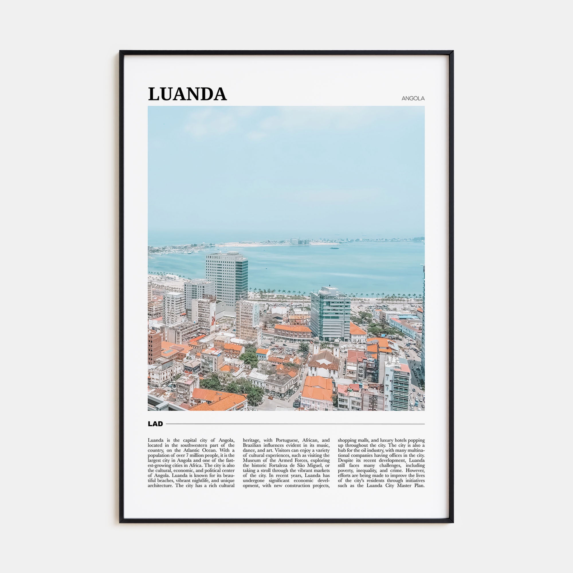 Luanda Travel Color Poster