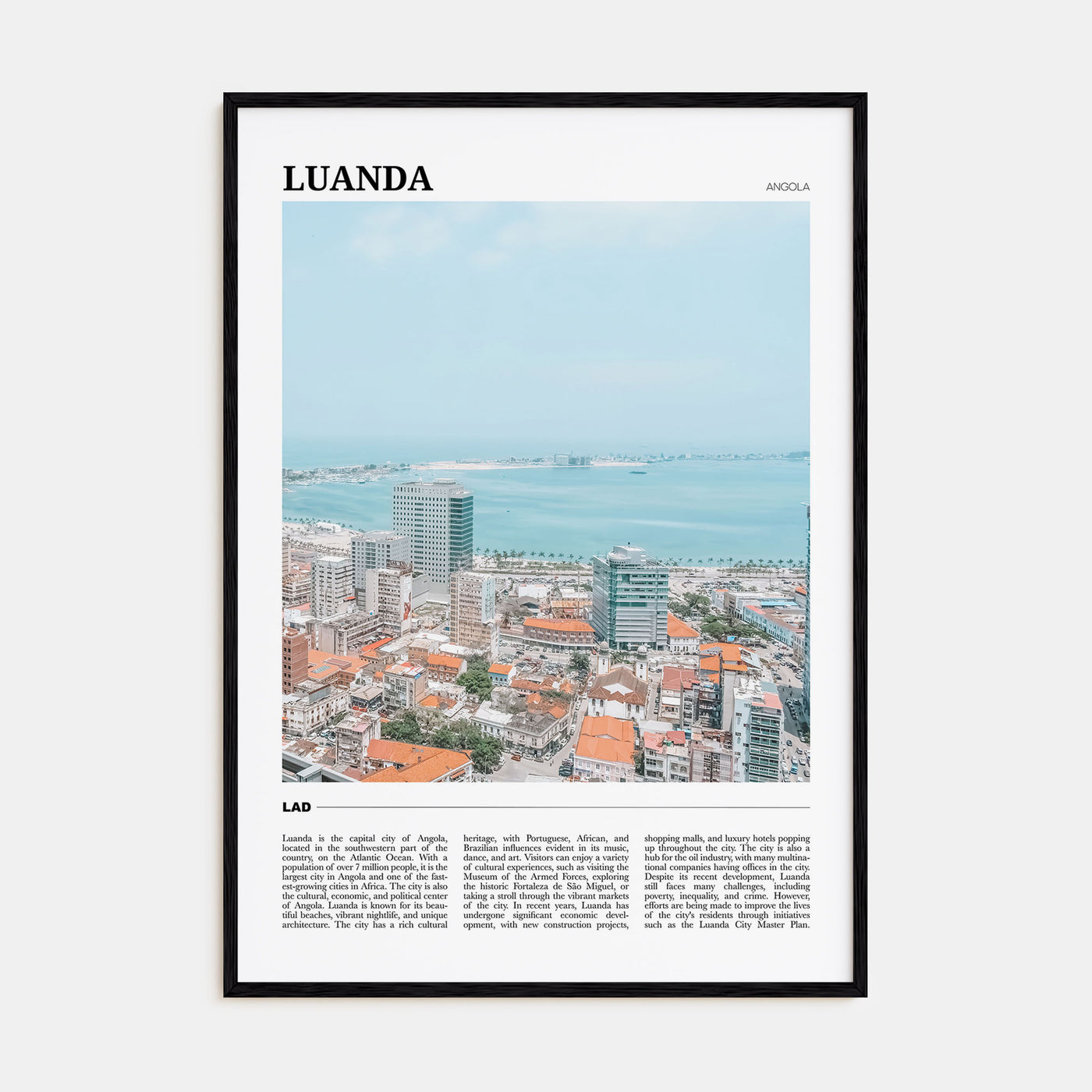 Luanda Travel Color Poster