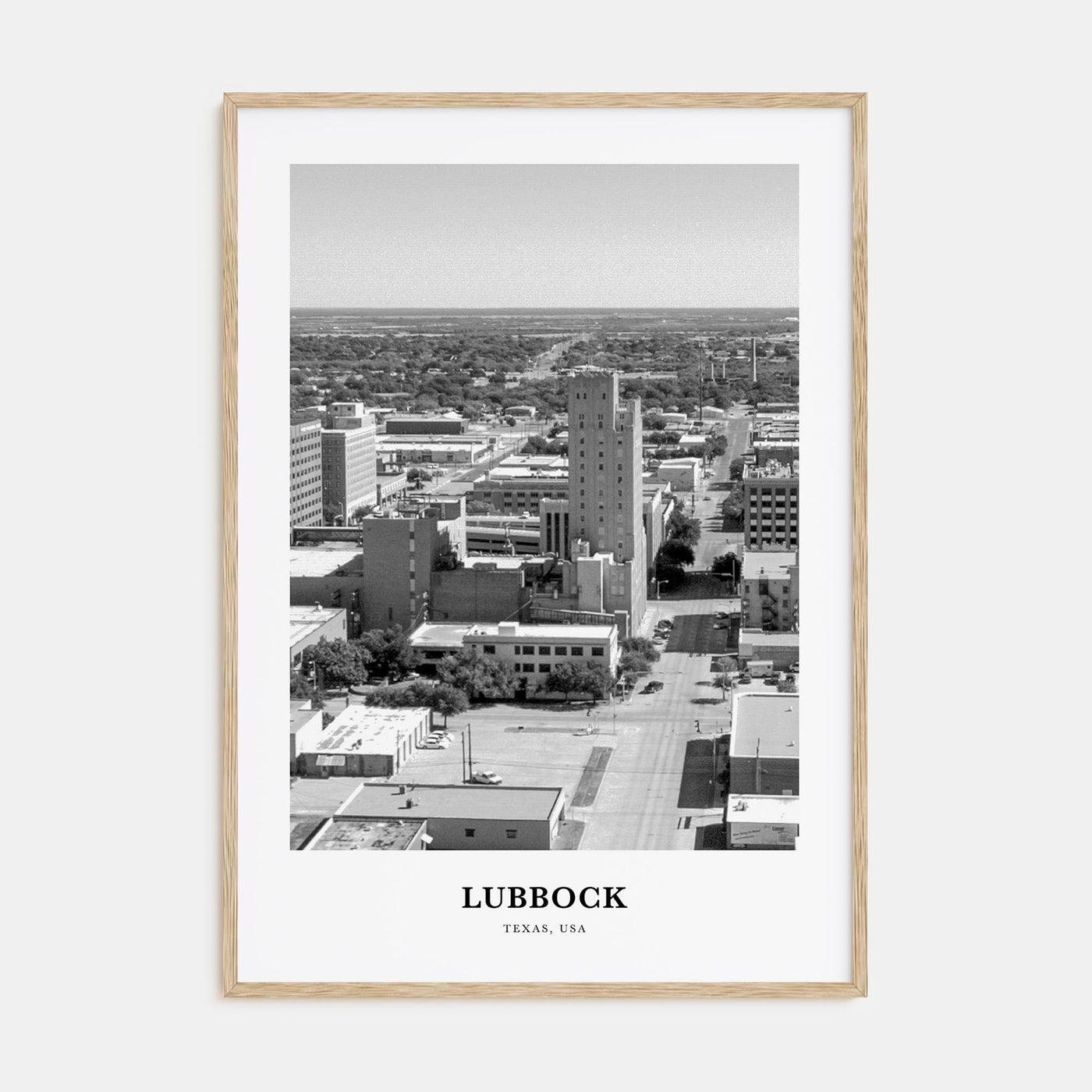 Lubbock Portrait B&W Poster