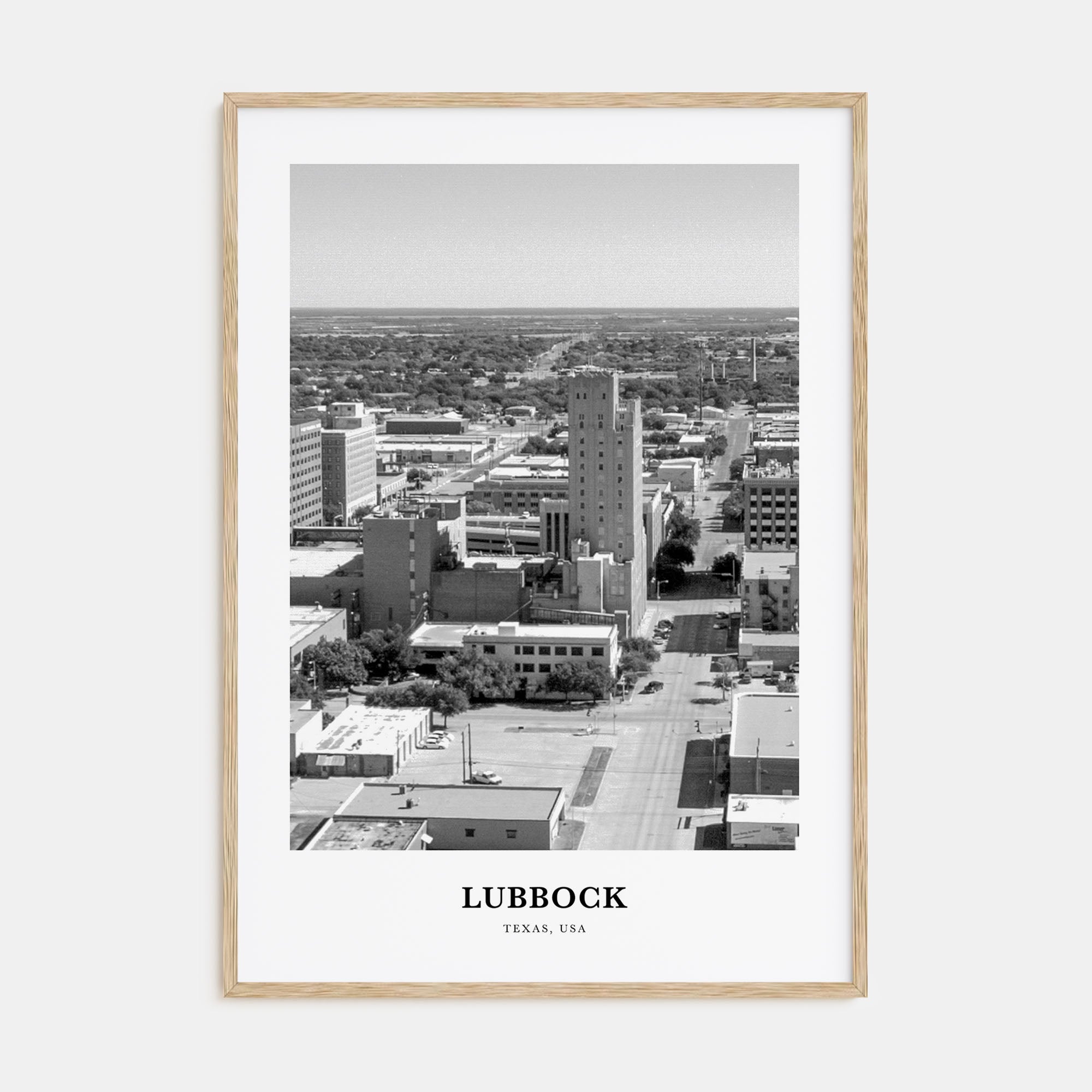 Lubbock Portrait B&W Poster