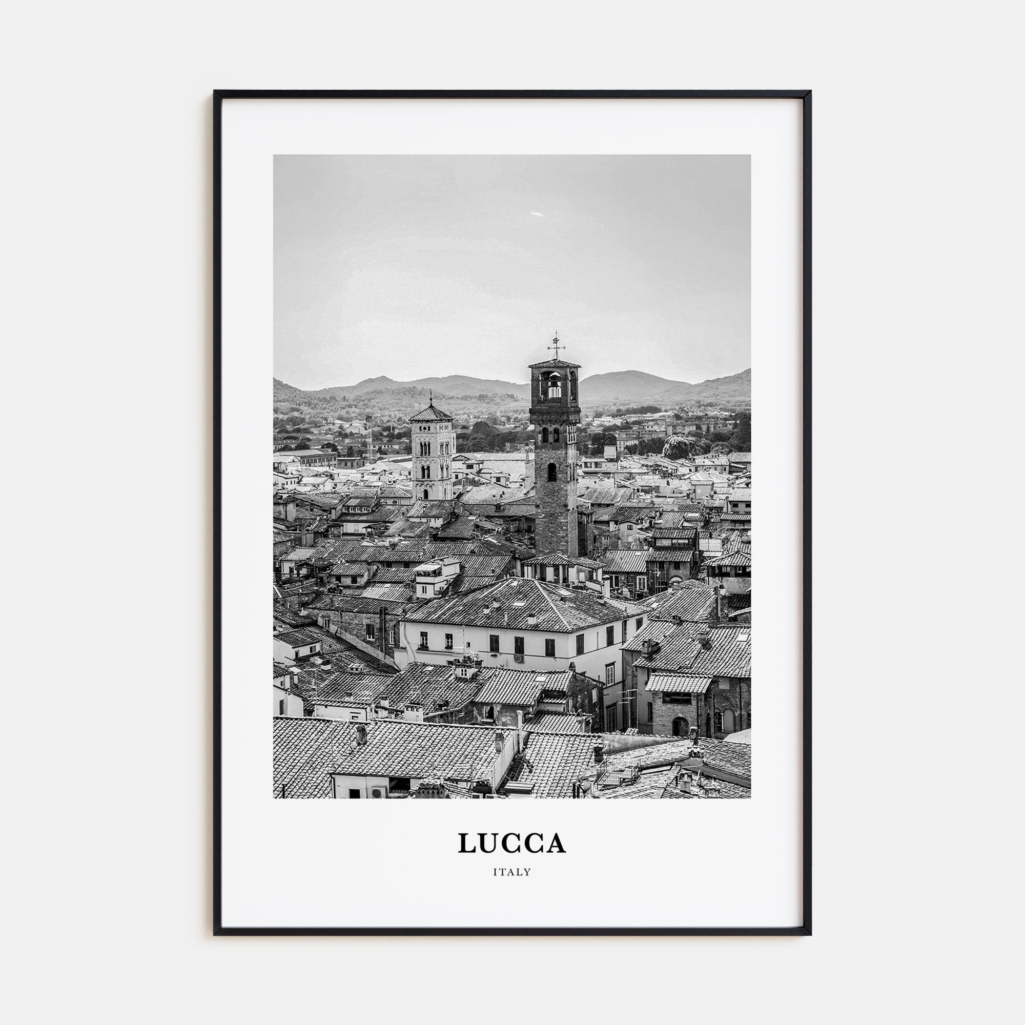 Lucca Portrait B&W Poster