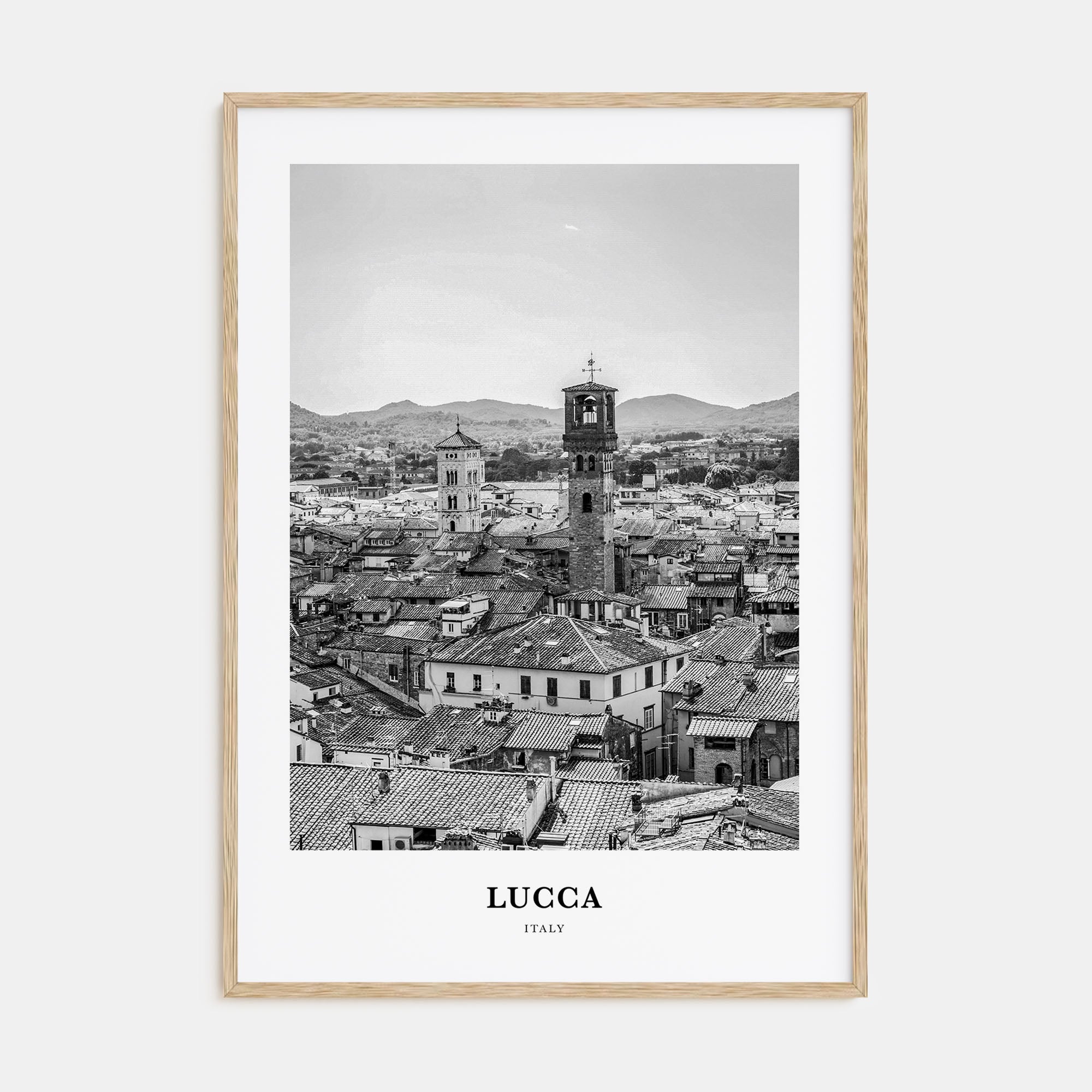 Lucca Portrait B&W Poster