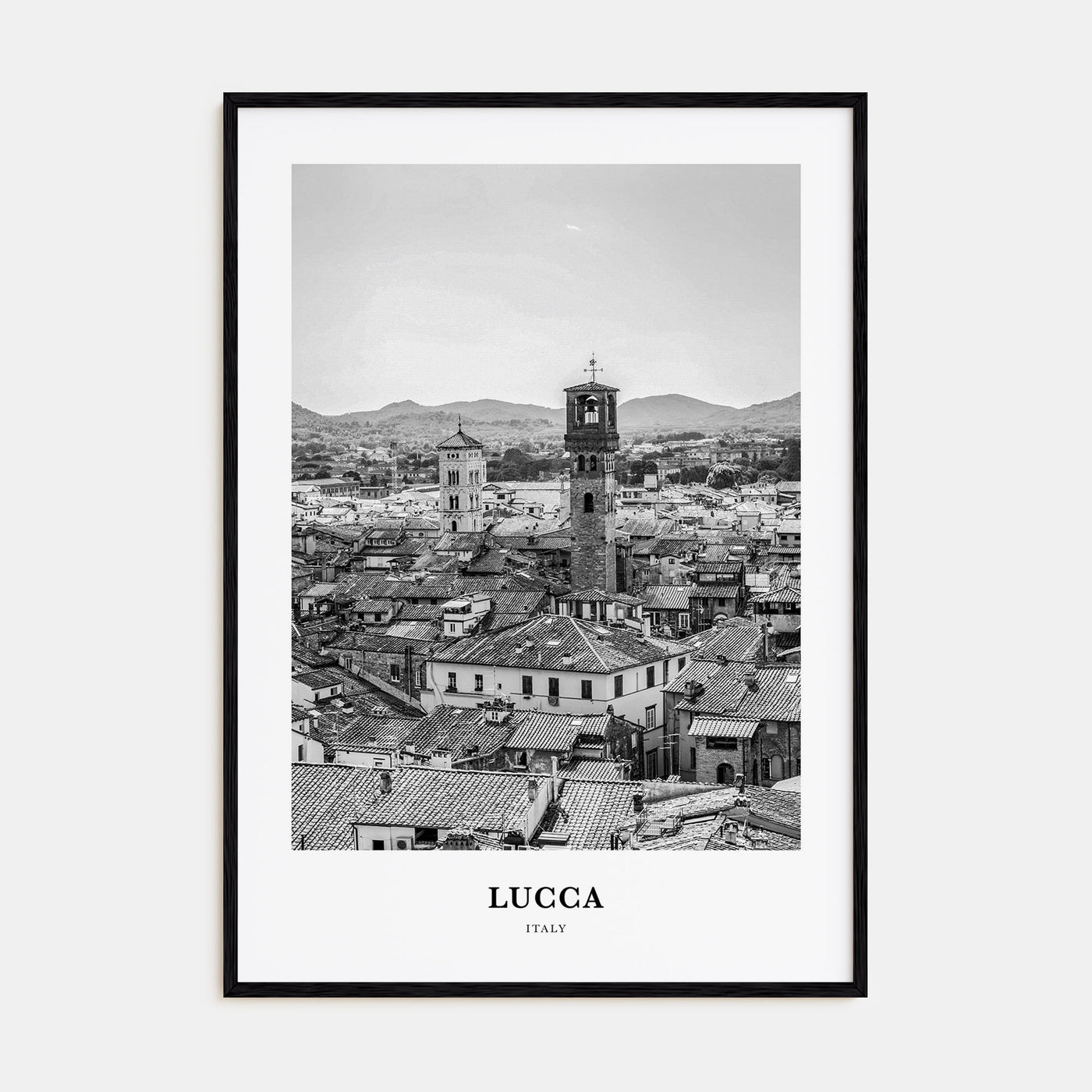 Lucca Portrait B&W Poster