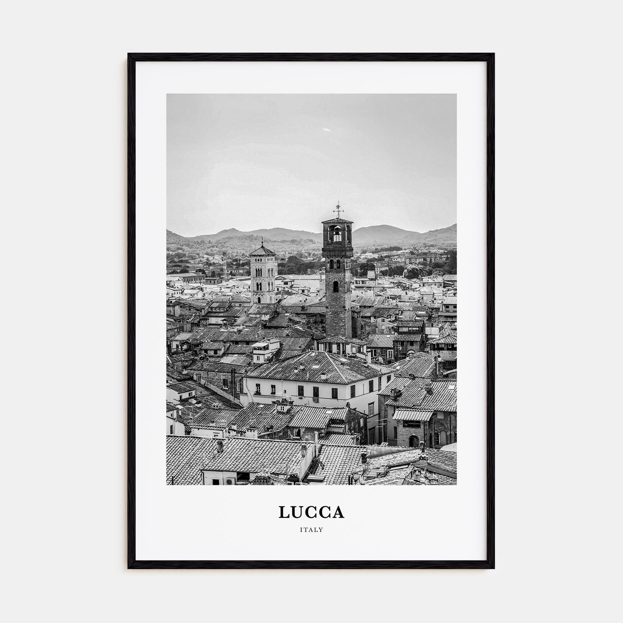 Lucca Portrait B&W Poster