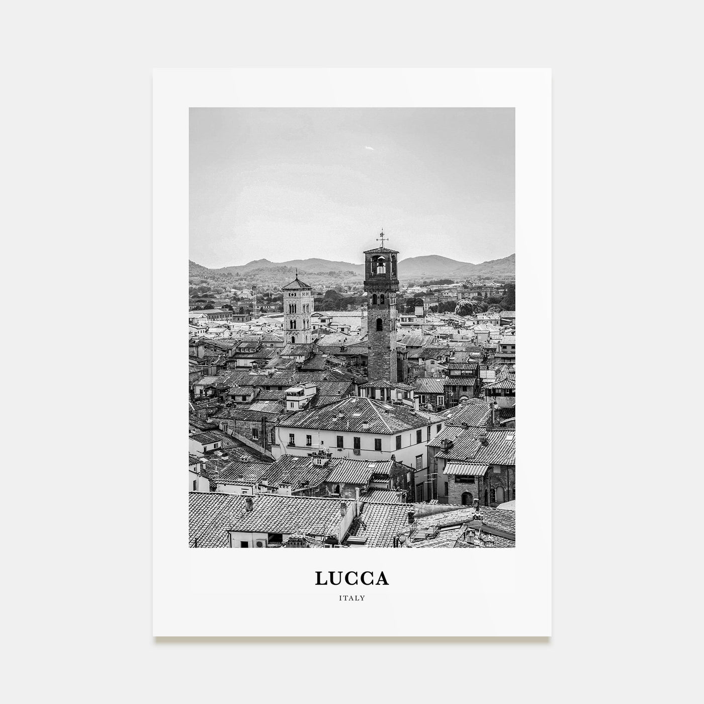 Lucca Portrait B&W Poster