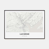 Lucerne Map Landscape Poster