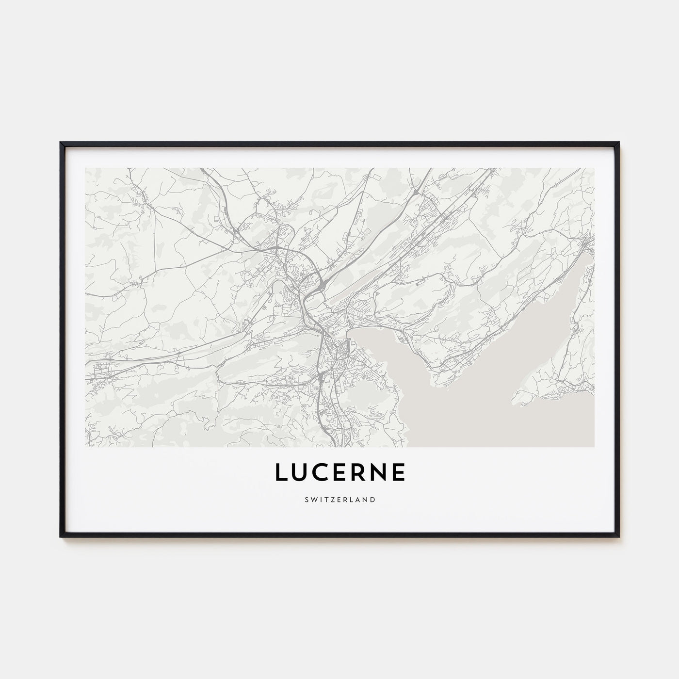 Lucerne Map Landscape Poster