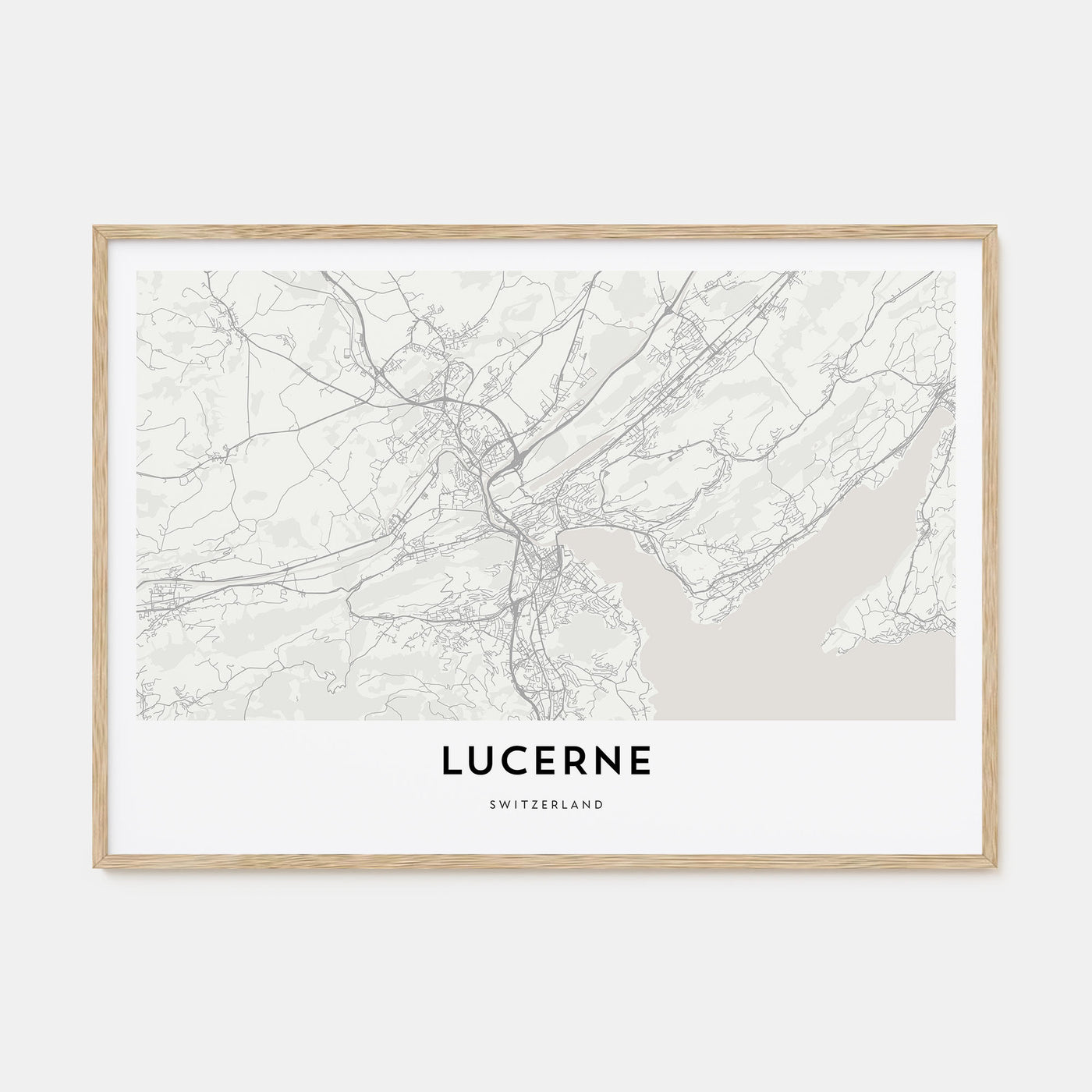 Lucerne Map Landscape Poster