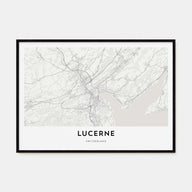 Lucerne Map Landscape Poster