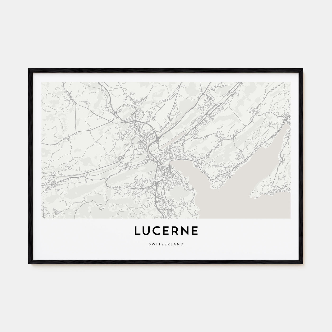 Lucerne Map Landscape Poster