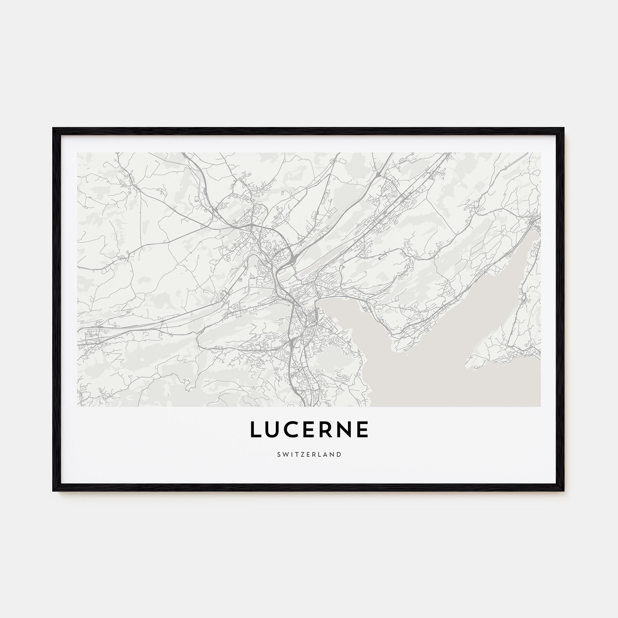 Lucerne Map Landscape Poster