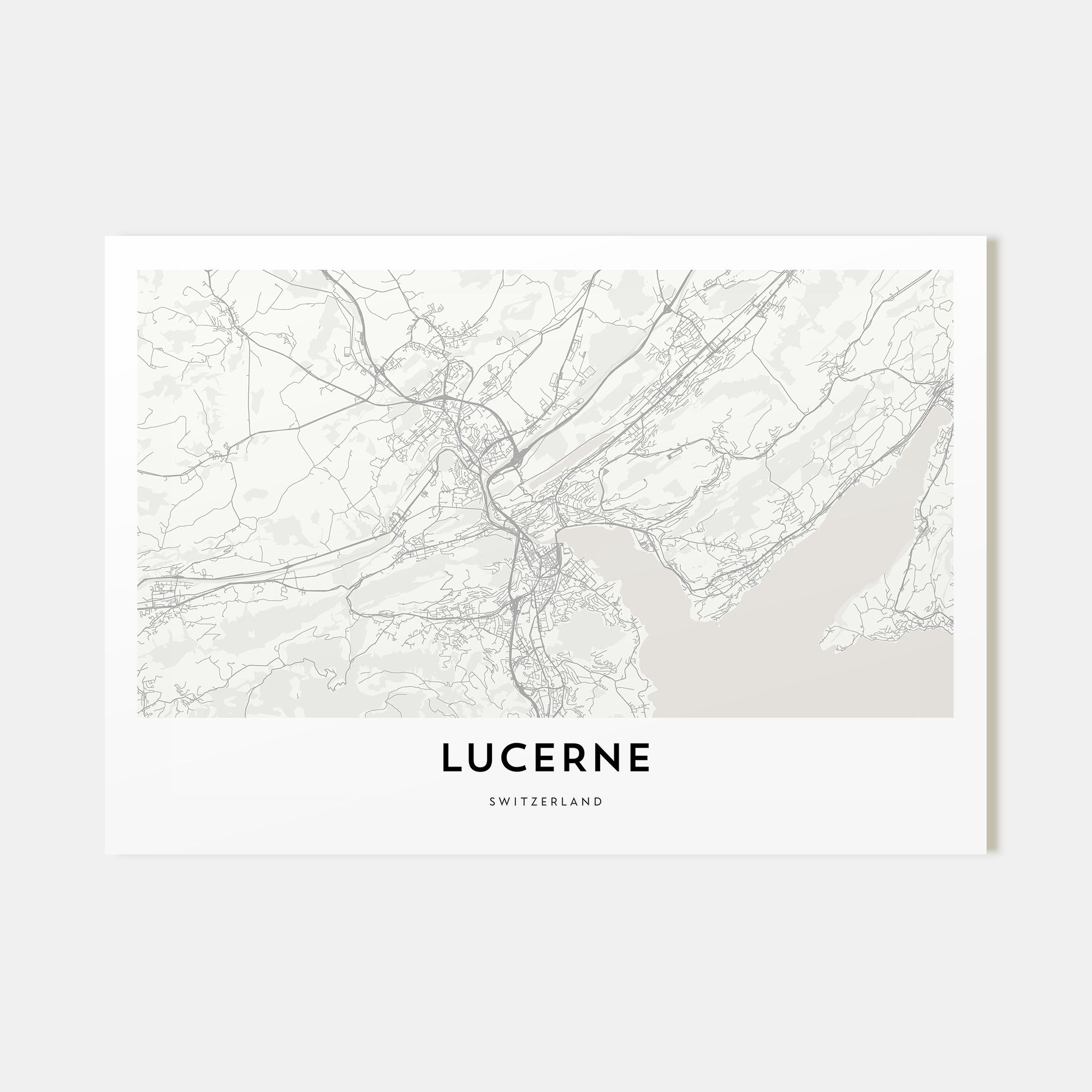 Lucerne Map Landscape Poster
