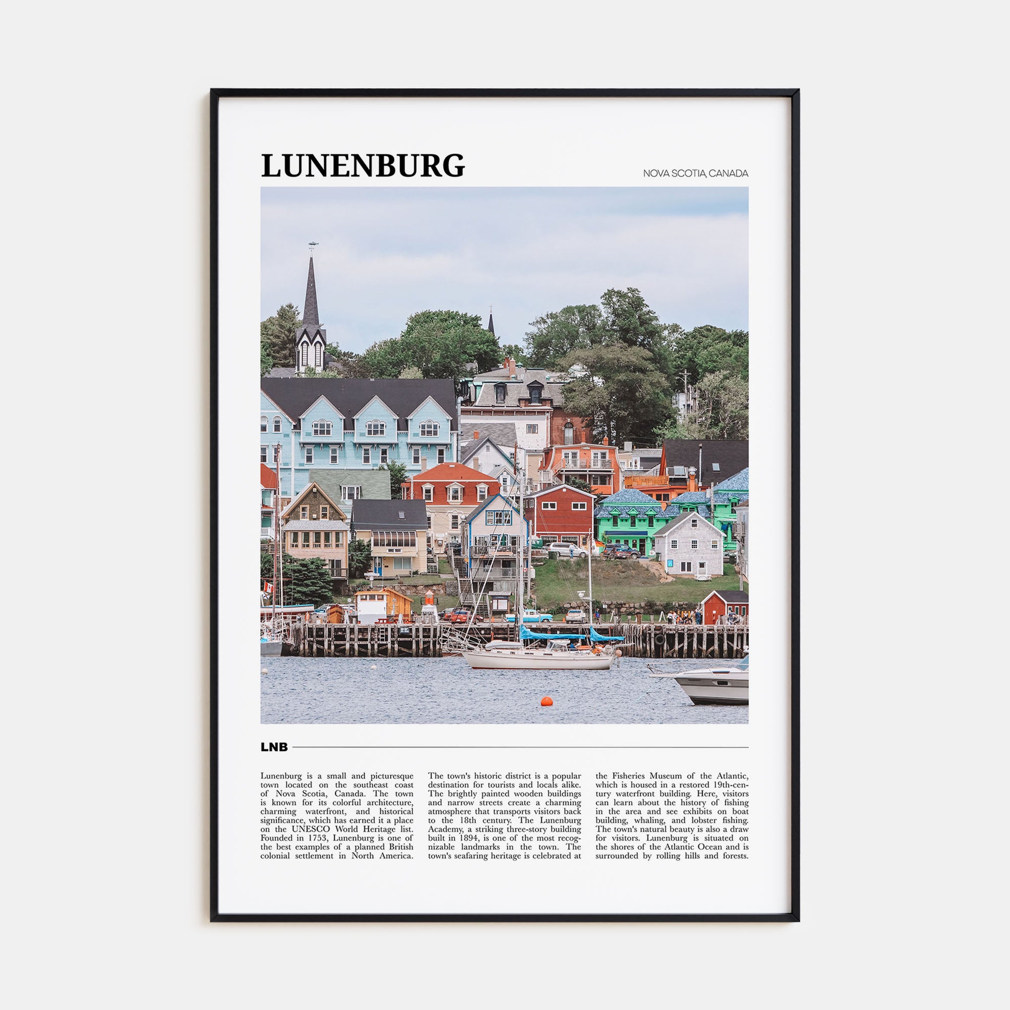 Lunenburg Travel Color Poster