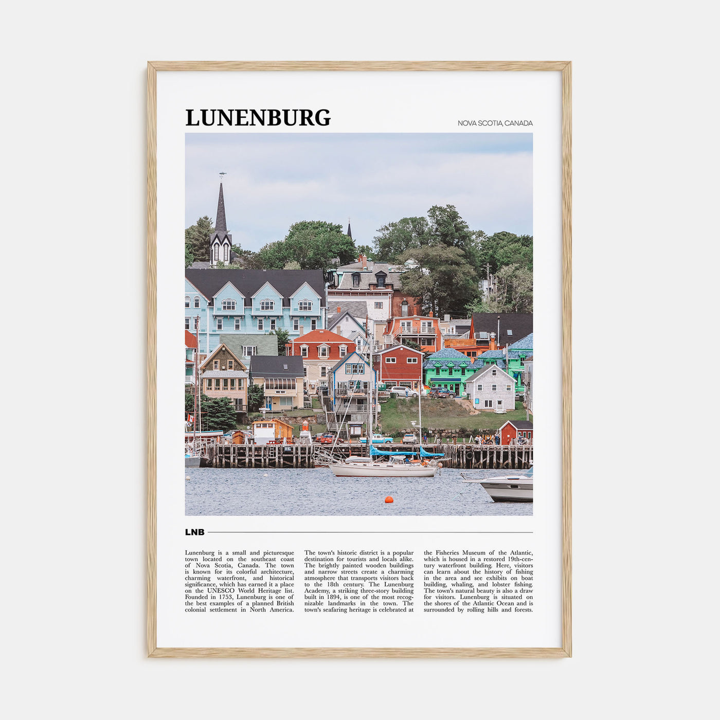 Lunenburg Travel Color Poster