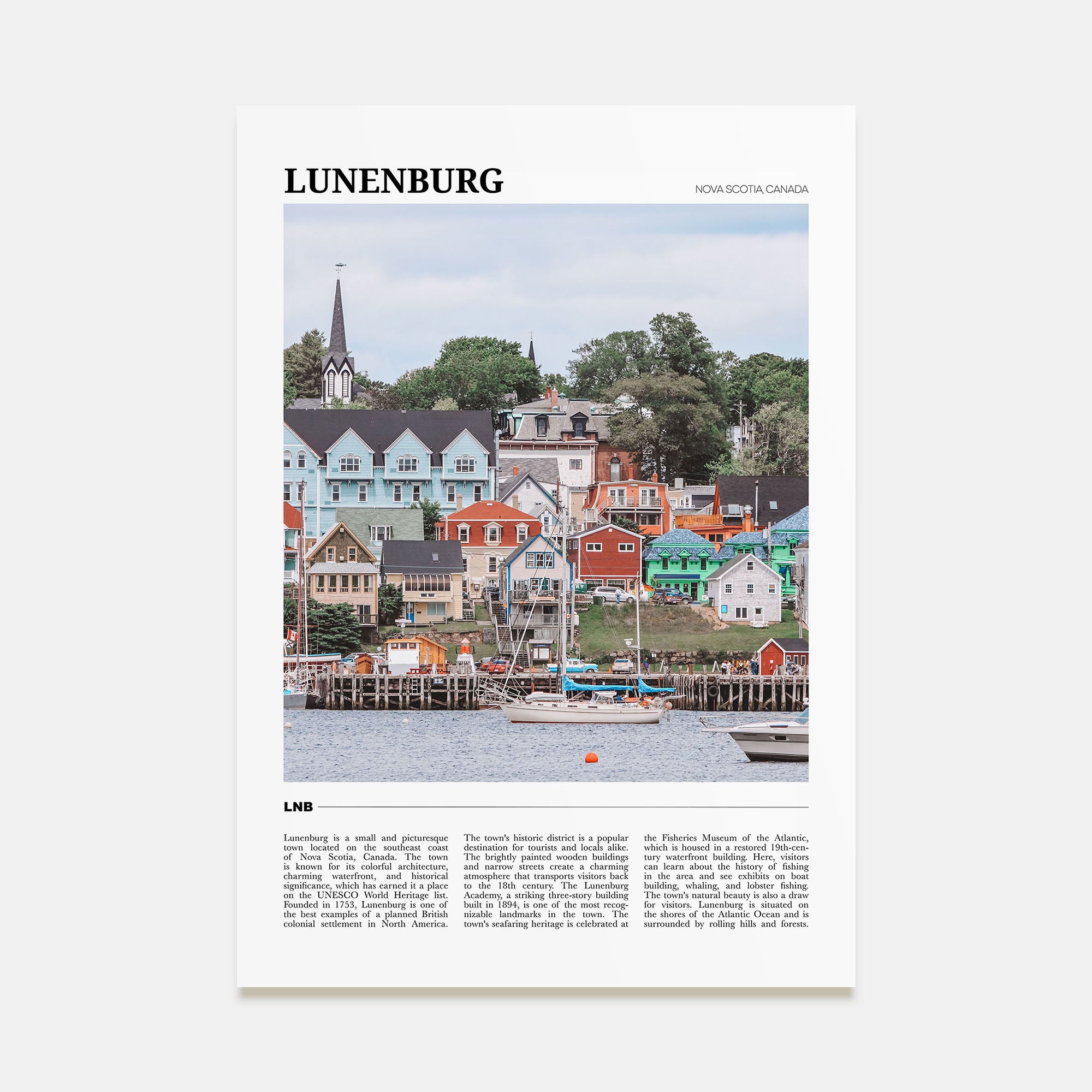 Lunenburg Travel Color Poster
