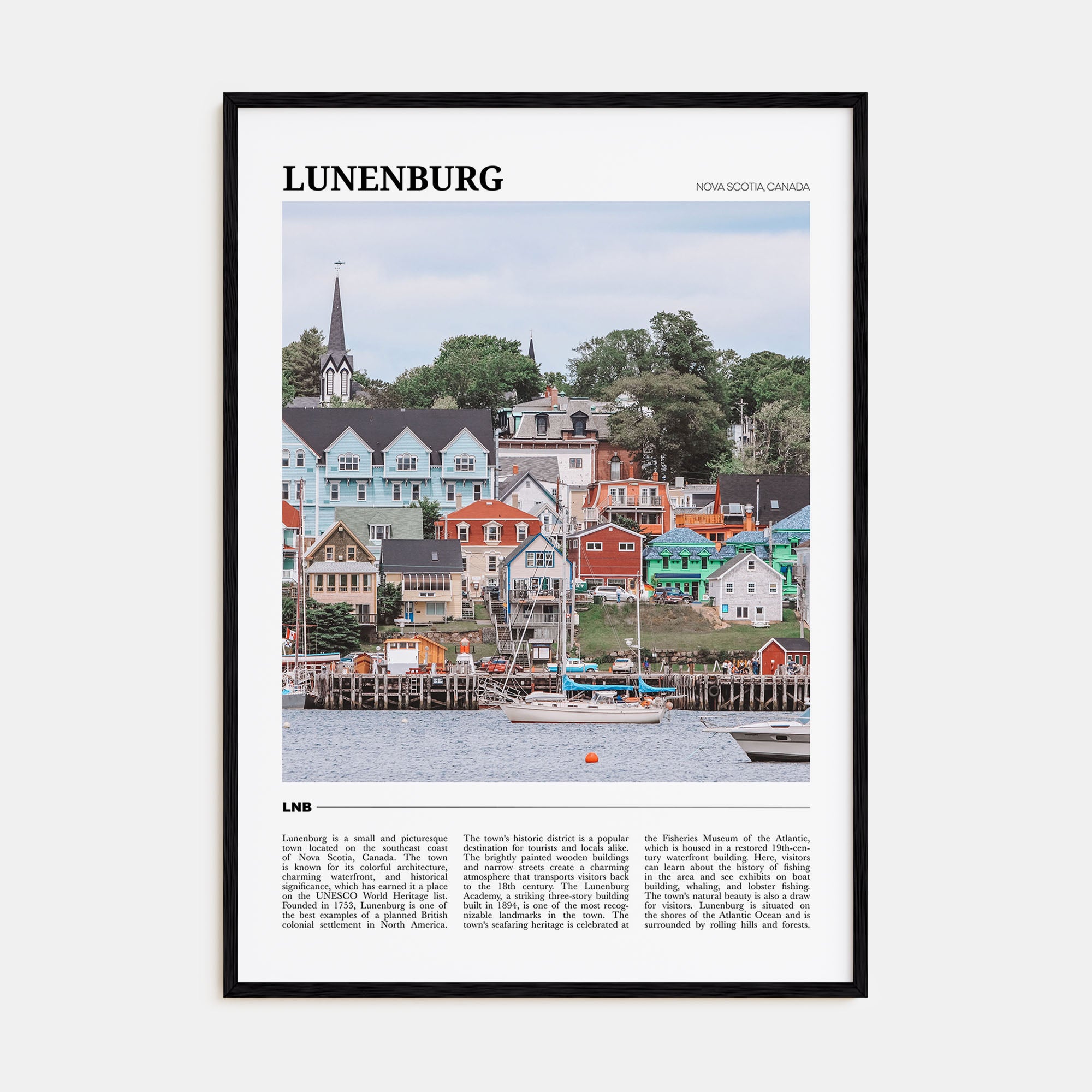 Lunenburg Travel Color Poster
