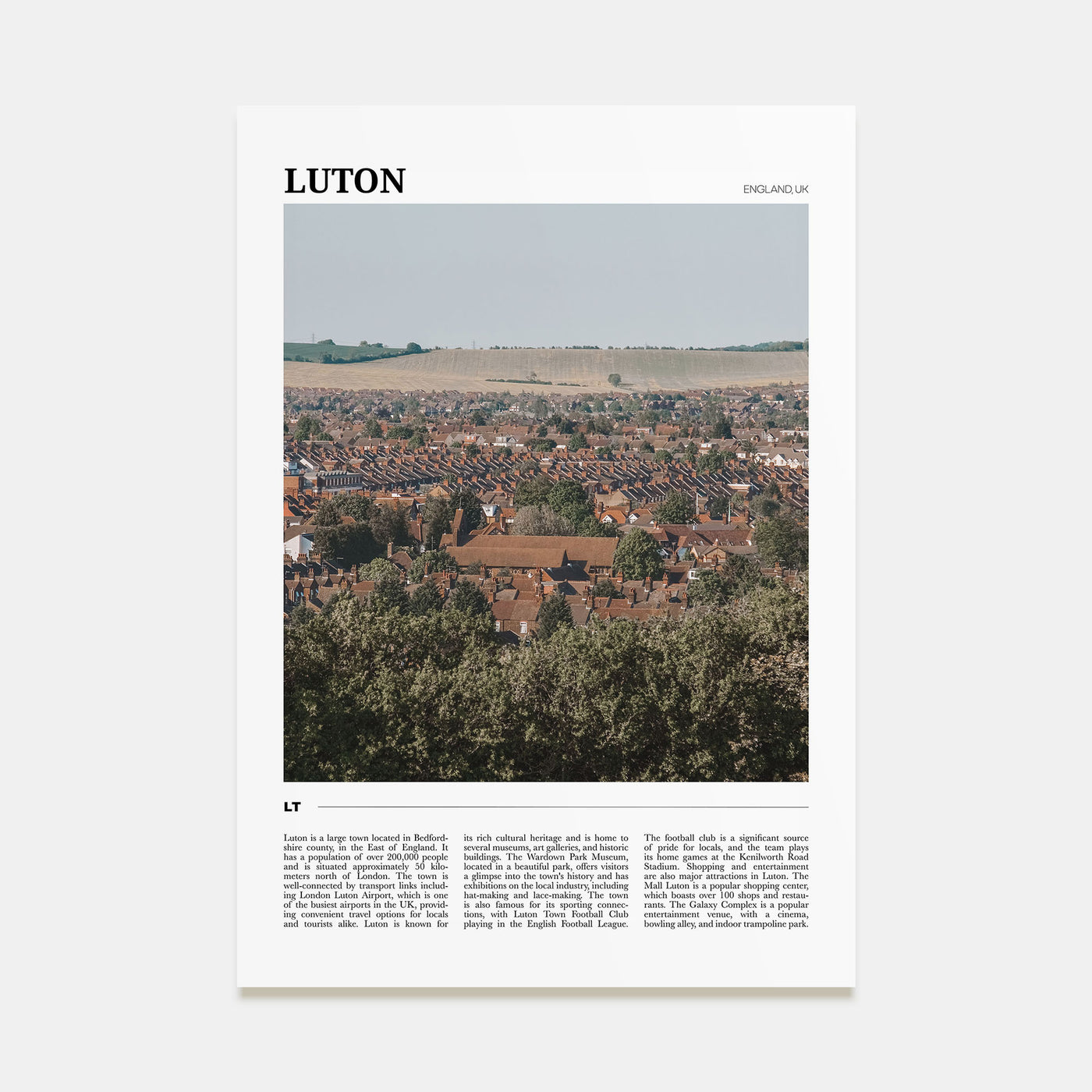 Luton Travel Color Poster