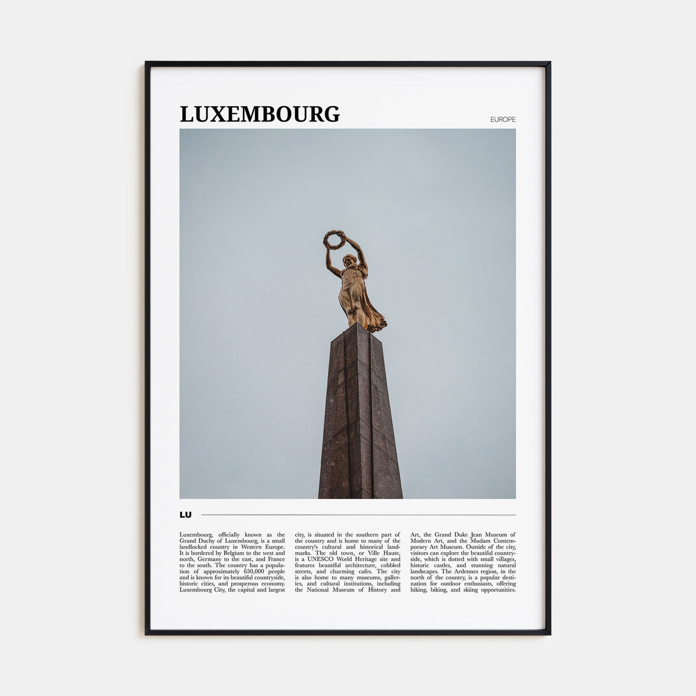 Luxembourg Travel Color Poster