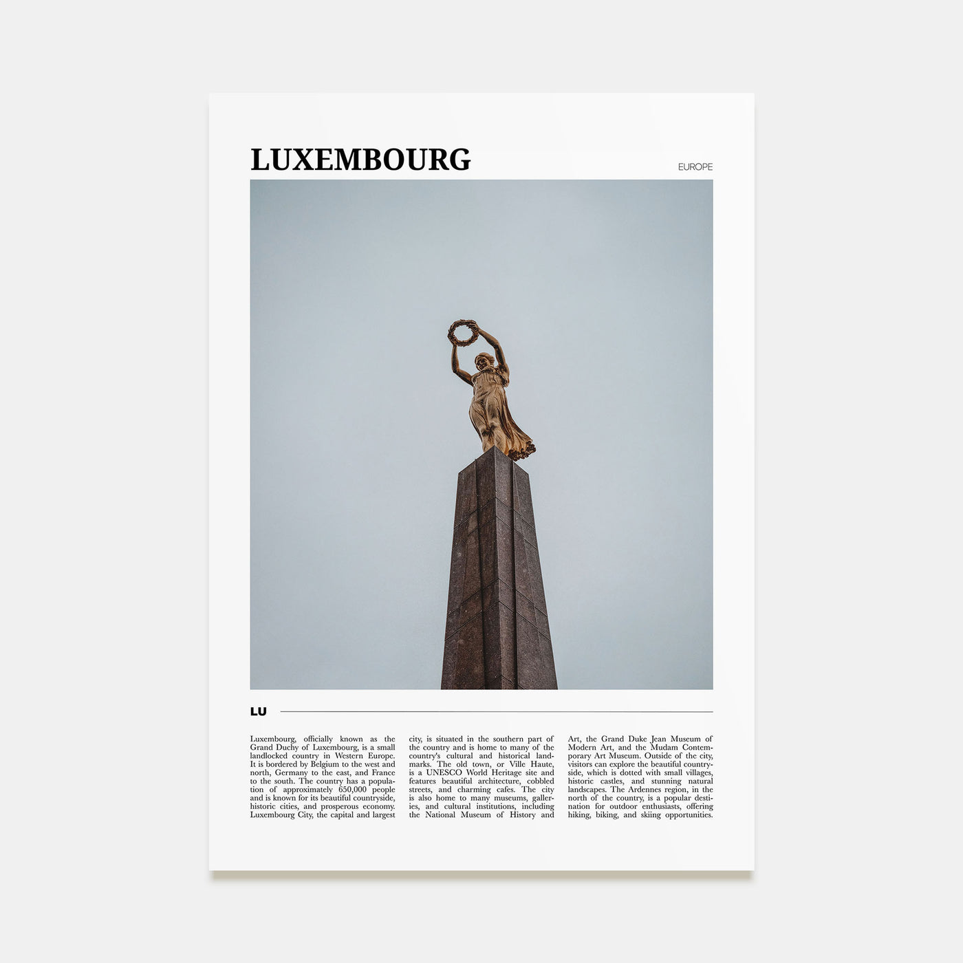 Luxembourg Travel Color Poster