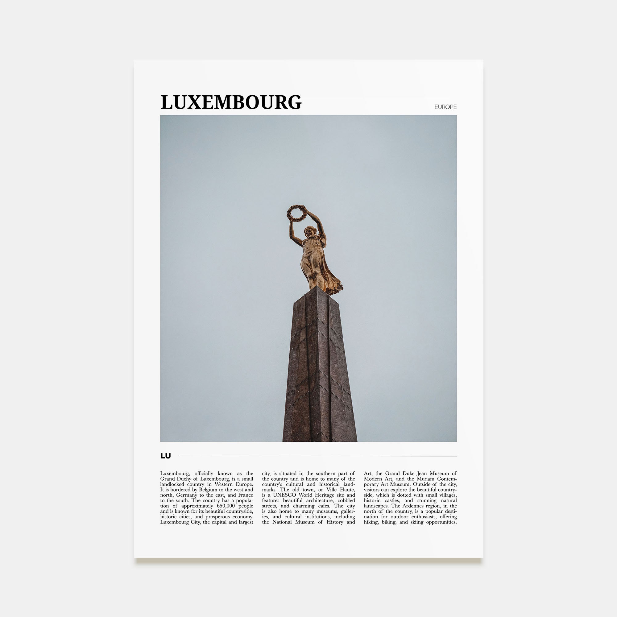 Luxembourg Travel Color Poster