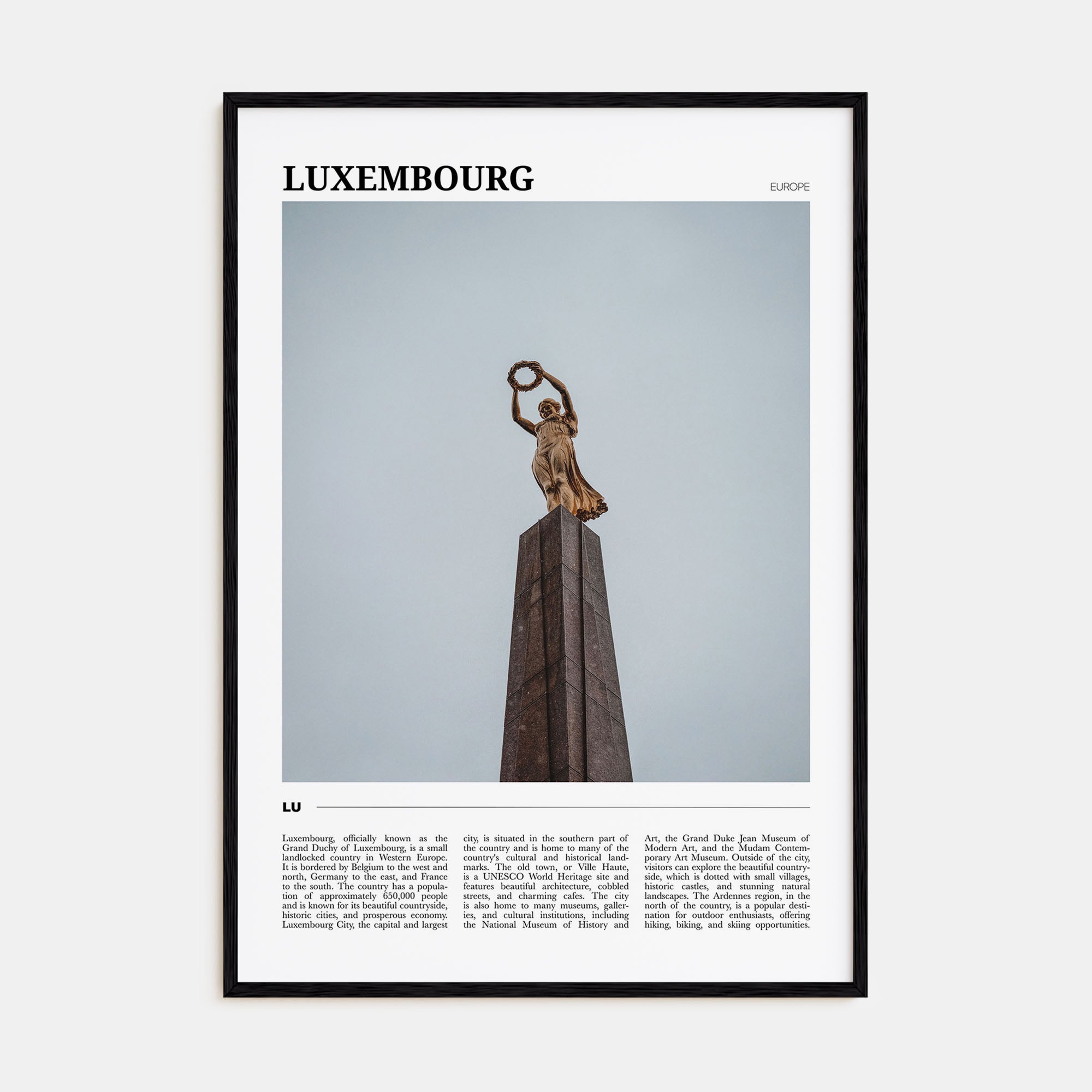 Luxembourg Travel Color Poster