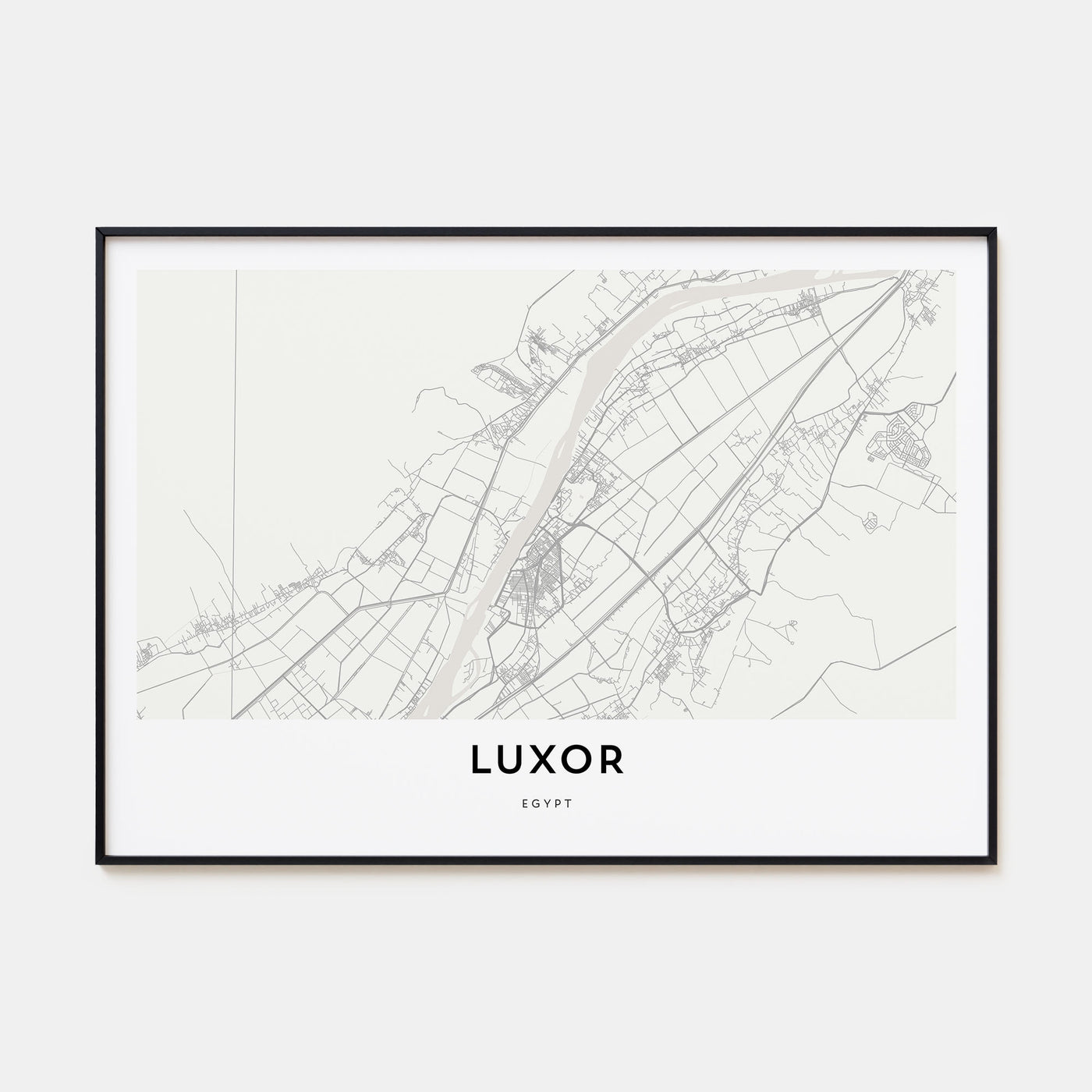 Luxor Map Landscape Poster