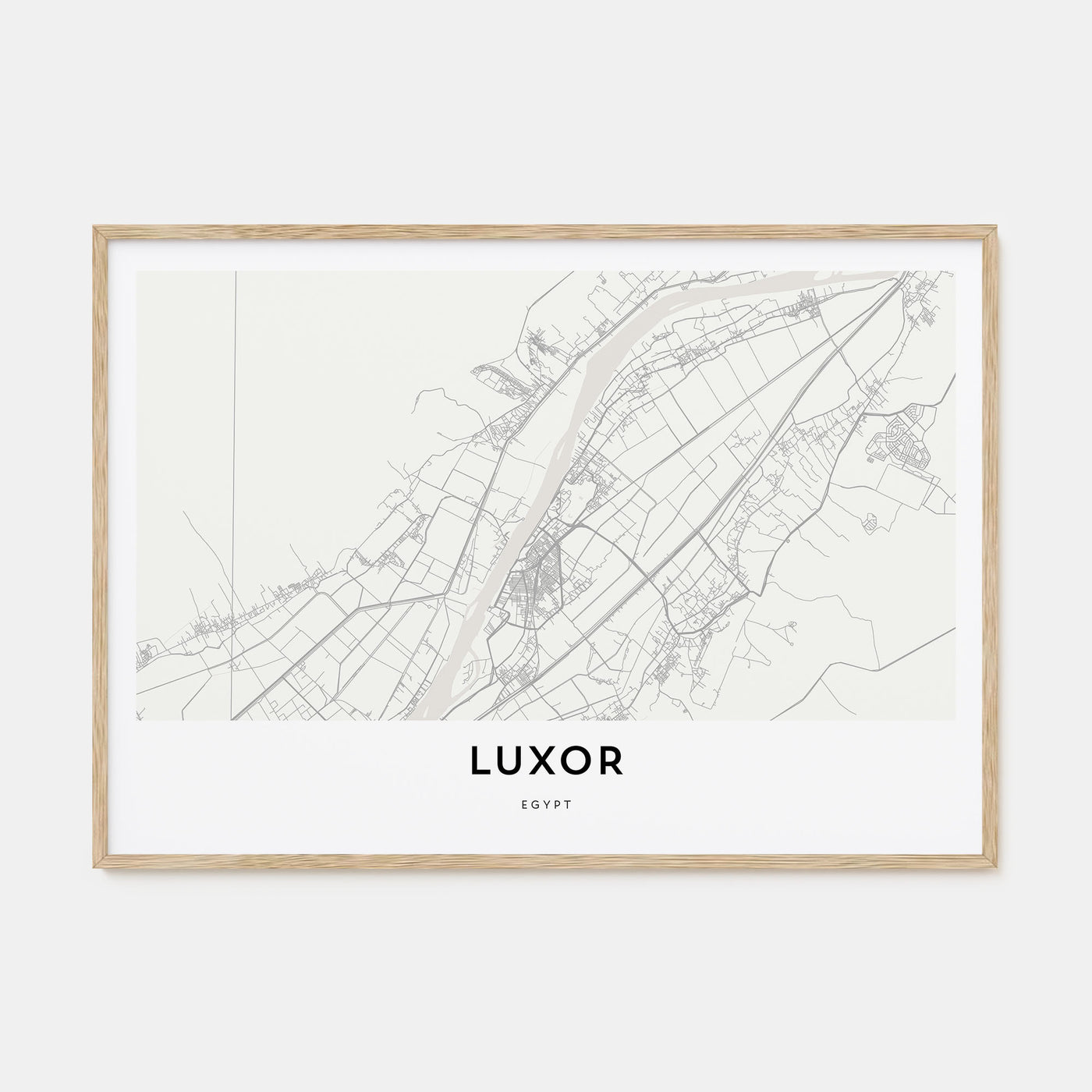 Luxor Map Landscape Poster