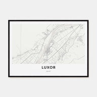 Luxor Map Landscape Poster