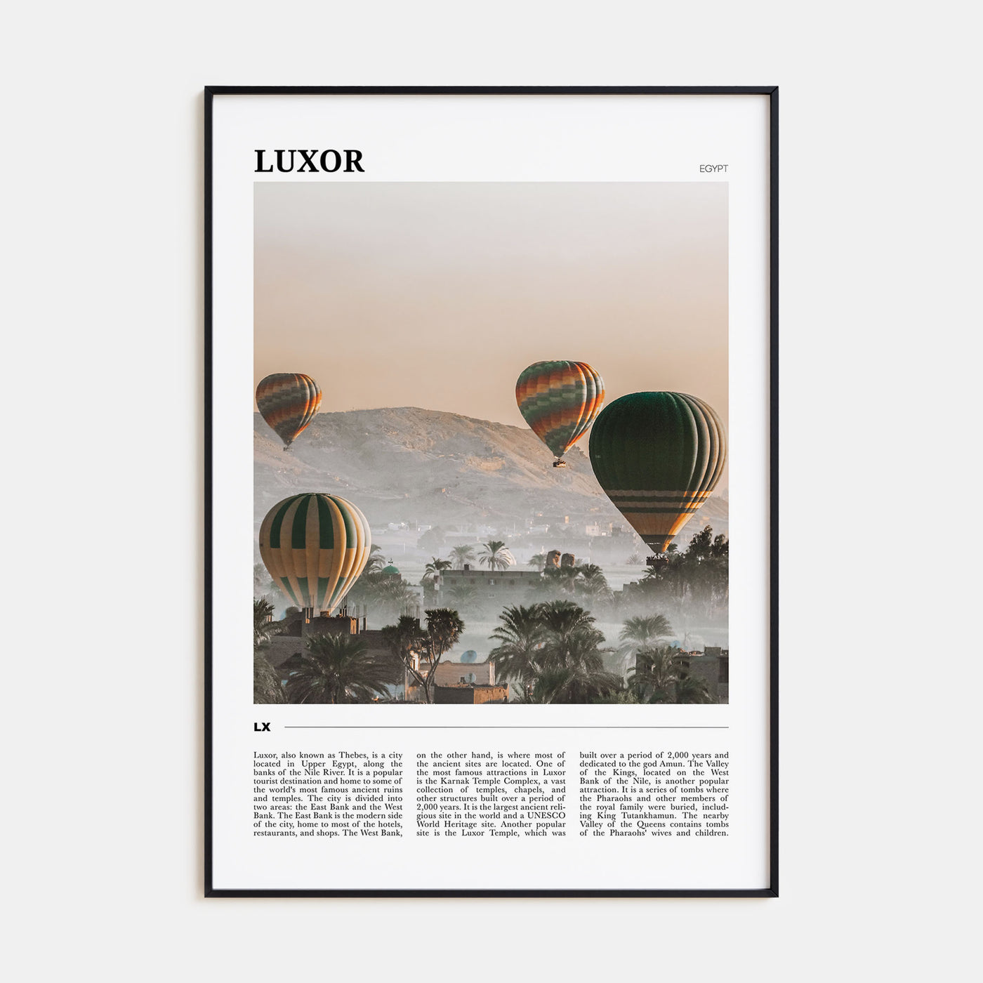 Luxor Travel Color Poster