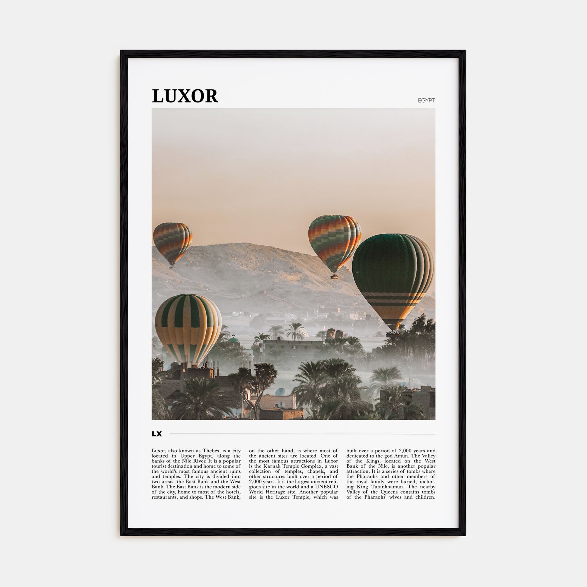 Luxor Travel Color Poster