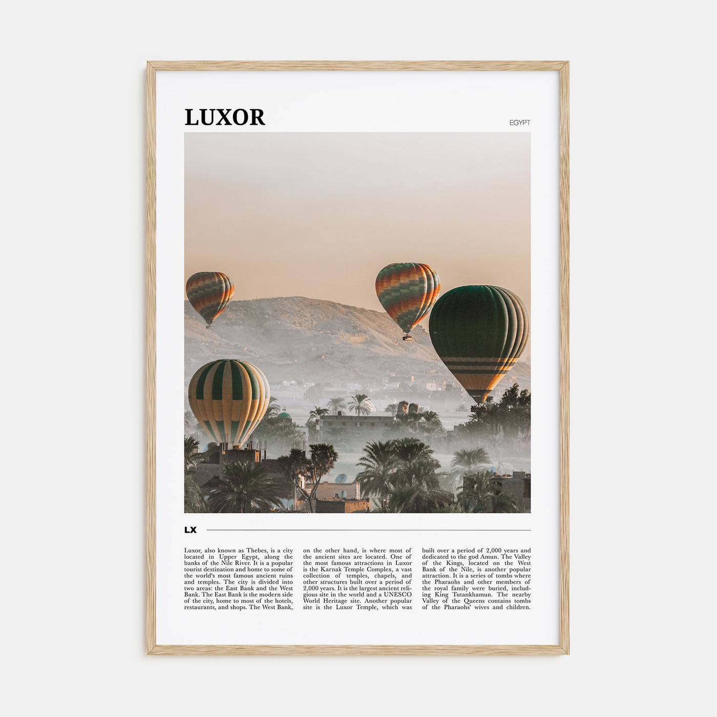 Luxor Travel Color Poster