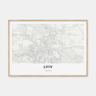 Lviv Map Landscape Poster